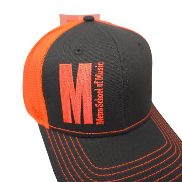 Metro School Of Music Embroidered Logo Mesh Snapback Cap Trucker Baseball Hat - Picture 7 of 13